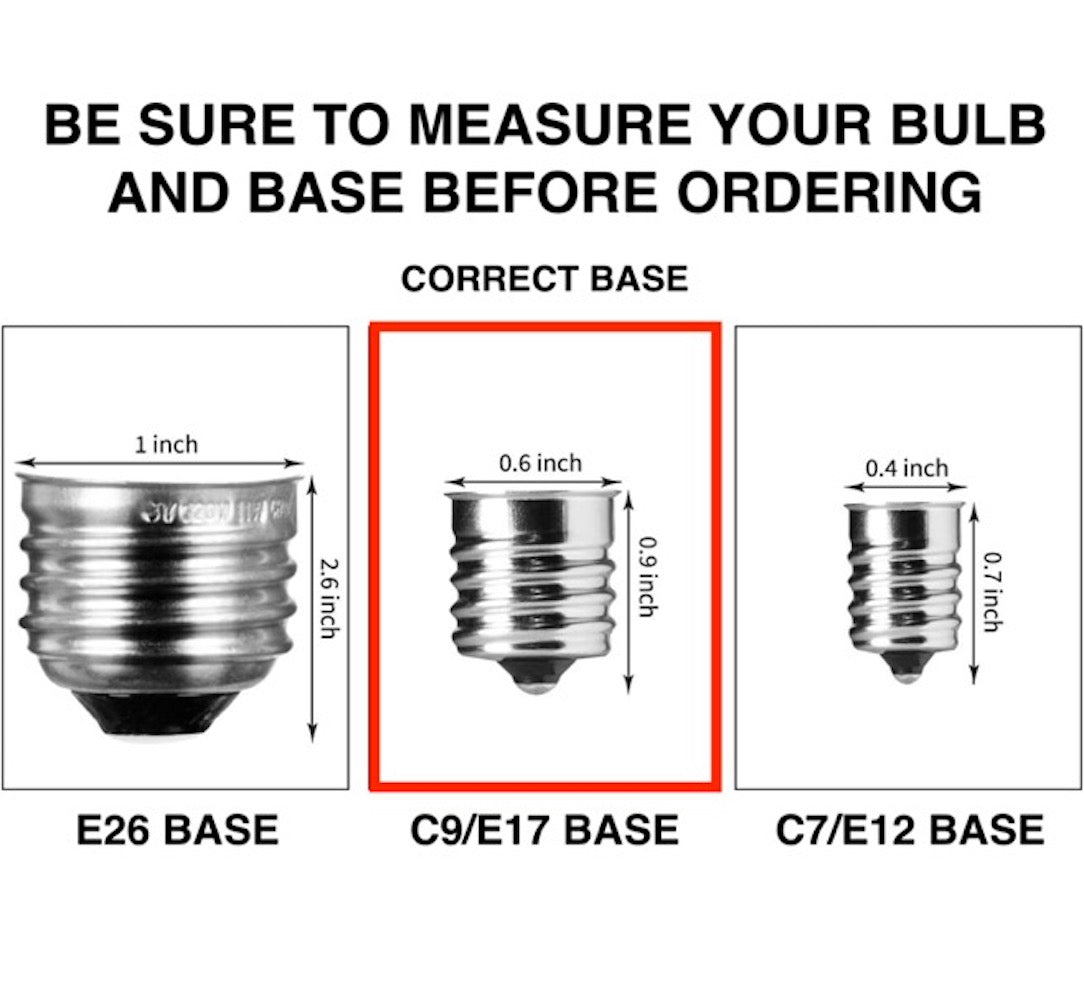 C9 7 Watt Ceramic Bulbs