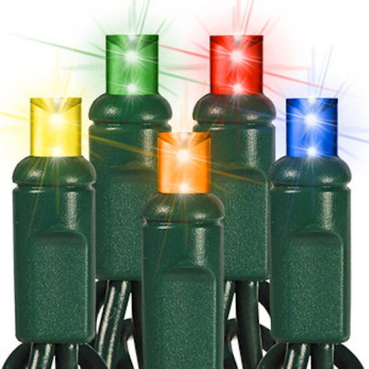 5MM LED Mini Lights on Green Wire - 50ct