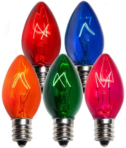 C7 5 Watt Transparent Bulbs