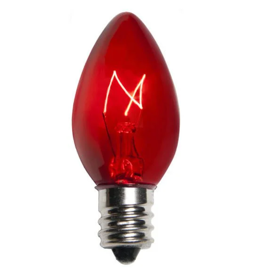 C7 5 Watt Transparent Bulbs