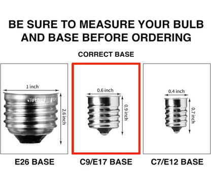 C9 7 Watt Ceramic Bulbs