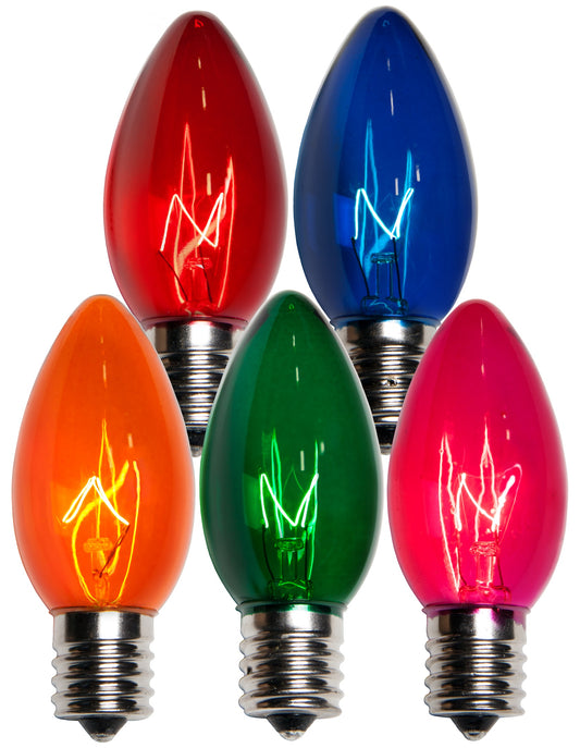 C9 7 Watt Incandescent Bulbs