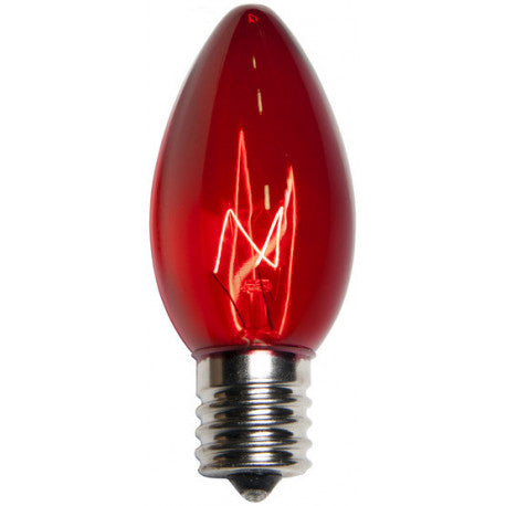 C9 7 Watt Incandescent Bulbs